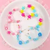 Hoop oorbellen Multicolor Big Round Round Acryl Polymer Clay For Women Fashion Flower Star Beads Girls Earring Party Sieraden Geschenken