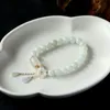 Bracelets à breloques Jade Naturel Or 14K - Clad Femme Pendentif Coquillage Fleur Goutte d'Eau BraceletCharme