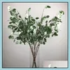 Décoration de fête Fleur en plastique artificielle Couleur nacrée Shell Longue branche Fleurs simulées Ameublement El Fond Mur 7 jours