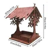 Other Bird Supplies Houses Feeder Waterproof Solid Cottage Wood Wild Durable Wooden Hanging Porch House