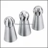 Ferramentas de bolo 3pcs/conjunto de gelo bocais russos dicas de pi russo Mold de renda Decoração de cozinha de aço também