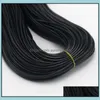 Correntes 100pcs/lote de 1,5 mm de colar de cobra de couro preto para mulheres 1824 polegadas corda de corda de corda de corda DIY J￳ias de moda DROW DE DHN6L