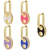 Hoop oorbellen Zhukou 1 stuk 2023 Kleine gouden kleur Fashion schattige varkensneus cz email voor vrouwen sieraden groothandel ve301