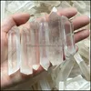 Искусство и ремесла 6pcs Clear Natural Lemurian семян Кварц -кристаллическая точка образец Рейки Заживание грубых драгоценных камней Медитация