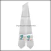 Party Favor ADT SubliMation Heat Printing Blank Graduation Scarf Thermal Transfer White Honor Shawl Etikett Ribbon Bachelors Women Dhqop