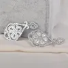 Stud -oorbellen Gaola 2023 CZ Clear Crystal Silver Color Flower Porced Women Long Earring Sieraden GLE5910