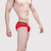 Sous-vêtements masculins Cuecas Masculinas Big U Convex Pouch Sexy Transparent See Through Mesh Hollow Waist Sports Men's Panties Briefs