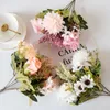 Flores decorativas 3pcs artificial Ball de seda margarida Autumn Wedding Bridal Garden Rose Arch para Decoração de Natal de Alta Qualidade