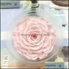 Couronnes De Fleurs Décoratives Haute Qualité Préservé Fleur Immortelle Rose 910Cm Diamètre Cadeau Saint Valentin Cadeau Vie Éternelle Bo Dh7Kb