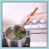Tikstoppers houten lange 42 cm gefrituurde voedselnoedels klem huis keuken kookgereedschap sn2394 drop levering tuin eetbar flatware dhk0p