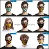 Designer Masks Sunflower 3D Digital Printing Facemask High Elastic Fabric Cloth Face Mask Reusable Anti Haze Dustproof Mascarilla Wi Otdue