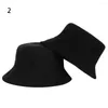 Bérets Double Face Seau Chapeau Femmes Hommes Plage Anti-UV Soleil Large Bord Visières Pliable Portable D'été Pêcheur Cap