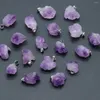 Pendant Necklaces Natural Stone Ore Necklace Pendants Irregular Amethysts For Vintage Jewelry Making Diy Women Earrings Party Gifts