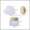F￶rpackningsflaskor Frostglasflaska Plastlocket burkar Tom Cream Jar Cosmetic Packaging Container 15G 30G 50G Drop Delivery Office Sc Otnsy