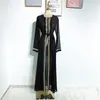 Etnische kleding moslimjurk vrouwen pailletten trim kimono abaya voor dubai bescheiden eid mubarak Marokkaans Arabisch Turks islamitisch