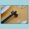 Chopsticks Chinese Black Color Chopstick Rest Traditionell Irregar Pillow Shaped Holder El Restaurang K￶k Parning Tabellery Drop D DHWZS
