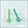 Tubos de fumantes QBSOMK 10cm EST COLORF PYREX GLASS BURNER TUBO TUBO TOBCCO HERB RESPONDENDO 396 R2 DROW DROW HOME GARDEN HOMEMES S DH0LX