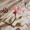 Gardin kinesisk stil broderade gardiner för levande matsal sovrum antik l satin hög precision lotus tyg