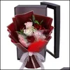 Couronnes de fleurs décoratives 11 pièces, savon créatif fait à la main, Bouquet de roses, boîte-cadeau, fleur de simulation, décoration d'anniversaire pour la saint-valentin, Drop D Ot0T5