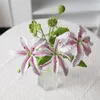 Decorative Flowers Set Of 3 Pieces Finished Crochet Lily Bouquet Artificial Eternal Flower Cotton Yarn Hand Knitting