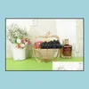저장 바구니 목재 야채 바구니가 핸들 사과 모양의 과일 접이식 에코 친화적 인 skep 패션 16AD B 드롭 델 오트 옥스