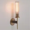 Vägglampor postmodern loft lyx lampa badrum kreativa sängplats sovrum glas el rum mässing sconce ljus