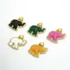 Hangende kettingen 18k goudplaten accessoire olifant dames etnische dierstijl eenvoudige gunstige hangers