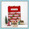 Dekoracje świąteczne drukowane kalendarz torby festiwal kreatywny mtilayer cukierki