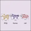 Filing Supplies Mixed Mticolor Paper Clips 3 Styles Cute Animal Shapes Office For Scrapbooks Bookmark School Notebook Paperclip Drop Dhi8V