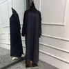 Ubranie etniczne w stylu Dubai Abaya ustawia kobiety 3PCS Ramadan Stroje muzułmański islamski jilbab swetra i bez rękawów Inner Dress Arab Arab Maxi Sabie