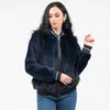 Damesbont Faux Heerlijke Baseballjas Damesjas Herfst Winter Mode Casual Bomber Real Raccoon Uitloper