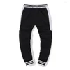 Calças masculinas Esportam tornozelo amarrado esportivo streetwear Lace-up Mid Rise Troushers Sortpants Men para ao ar livre