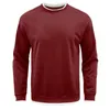 Men's Hoodies Male Spring And Autumn Color Matching Long Sleeve Sweater Drop Shoulder Casual Round Neck Pullover Top