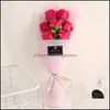 Party Favor Artificial Marriage Soap Rose Carnation Flower Bouquet Flores Plant Birthday Christmas Wedding Valentines Day Gift Home Oty52