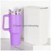 Botellas de agua Vasos de acero inoxidable de 40 oz con asa Botella portátil Deportes al aire libre Copa Insation Travel Frasco de vacío Z11 Drop Del Dhbip