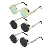 Sunglasses Fashion Women Men Round Glasses Metal Frame Anti UV Shades Tinted Lens Eyewear For Outdoor Sports Beach Fishing