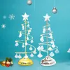 Juldekorationer träd ornament lampor Desktop Xmas Display Stand Lamp med Crystal Pendants Decoration For Home