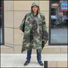 Imperméables Mtifonctionnel Militaire Imperméable Camo Imperméable Imperméable Manteau De Pluie Hommes Femmes Cam Pêche Moto Poncho Dhs Drop Del Otnto