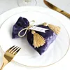Present Wrap 2023 Purple Bag Jute Bags smycken Förpackningsbröllop med godispåse Produktparti
