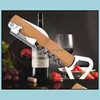 Openers Wood Handle Professional Red Wine Opener Screw Bottle Stainless Steel Corkscrew For Waiters Sommelier Bartender Sn4407 Drop Dhai9