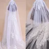 Brudslöjor Youlapan V19 Partihandel 2 M 1 Tier Lace Edge White Ivory Catherdal Wedding Veil Long With Sequins