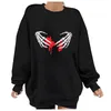 Women's Hoodies Women Long Sleeve Skull Hand Happy Halloween Pullover Sweatshirt Top Shirt Solid Color Casual Daily All-match Girls T-shirt