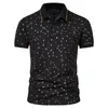 Men's Casual Shirts Men's Fashion Summer Short-sleeved Shirt Star Print Lapel Top For Men Fasion Style