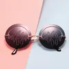 Gafas de sol de moda de lujo redondas mujeres hombres hueco tallado diseño gafas de sol UV400 gafas