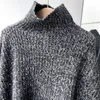 Frauen Pullover 2023 Herbst Und Winter Floral Garn Kontrast Farbe High-neck Verbrauch Ox Samt Pullover Frauen Lose