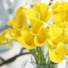 Dekorativa blommor 10st konstgjorda blommor diy blommor bärbar mini falska calla lily livtro lättplast plast brud hem bröllop