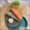 Matten Round PVC Decoratieve vinylplacemats voor eettafel Runner Linnen Place Mat in keukenaccessoires Cup Coaster Pad druppel otq5r