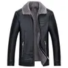 남성용 재킷 고품질 겨울 재킷 남자 두껍게 코트 모피 칼라 PU 가죽 윈드 브레이커 남자 코트 chaquetas hombre wxf465men 's