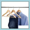 Kleiderbügelständer Multifunktions-Kleiderbügel aus Holz zur Aufbewahrung von Kleiderschränken, natürliches Finish, solide zusammenklappbare Kleidung, Wäscheständer, Stoff von Otesu