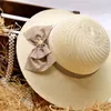 Sombreros de ala ancha, sombrero de playa transpirable de verano, gorra flexible de viaje, sombrero de paja de ala ancha de Color sólido para mujer, sombrero de hierba plegable Anti-UV